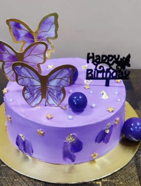 Purple Butterfly Cake