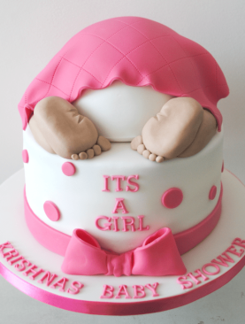 Customized Baby Shower Fondant Cake