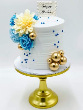 Gold Splash Tall Designer Cake