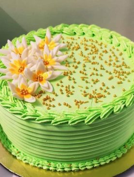 Simple Green Birthday Cake