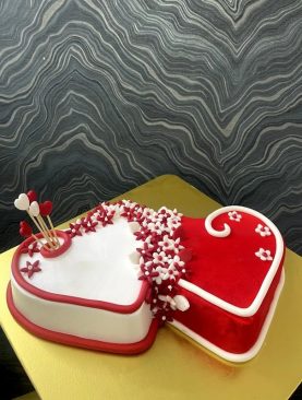 Double Heart Shape Cake