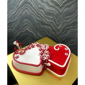 Doublr heart cake