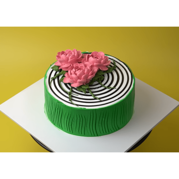 green colour cake