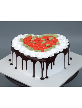 Heartfelt Chocolate Dip Affair Cake