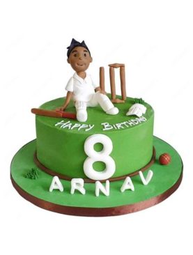 Cricketer Theme Cake