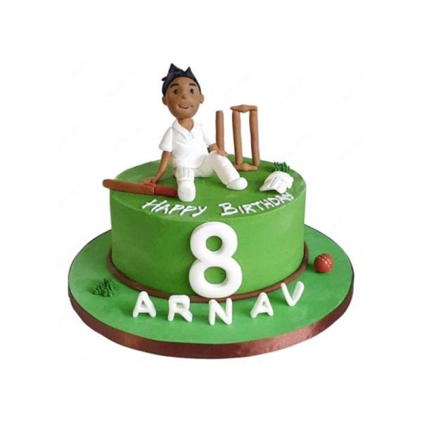 Cricketer theme cake