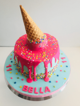 Melted Ice-Cream Cone Cake