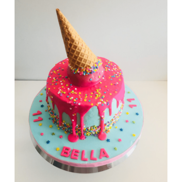 Melted Ice-Cream Cone Cake