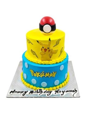 Custom pokemon theme cake