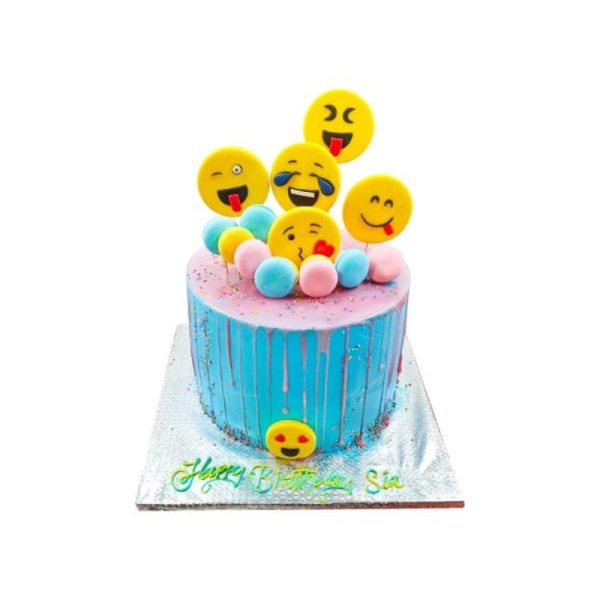 Smiley theme cake